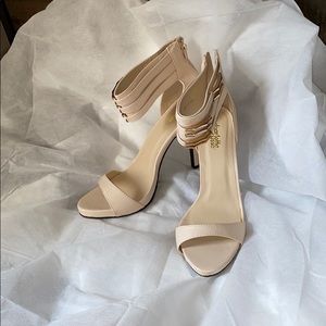 Cream never been worn heels